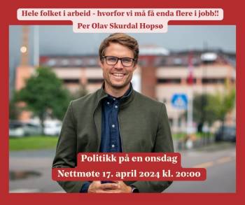 Politikk på en onsdag 17. april 2024