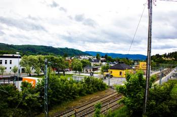 Vestfossen sentrum, oversikt over togstasjonen