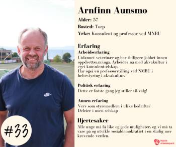 Profil av Arnfinn Aunsmo