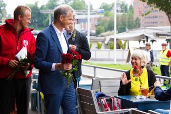 Jonas Gahr Støre i Skien. 