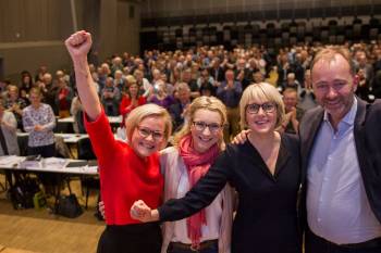 Ingvild Kjerkol, Karianne Tung, Anne Marit Mevassvik og Trond Giske 