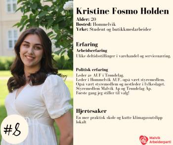 Profil av Kristine Fosmo Holden