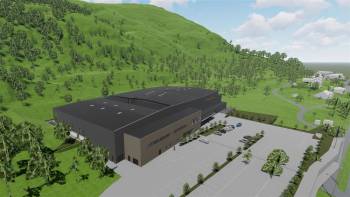 Bildet viser arkitekkskisser av Osane idrettshall
