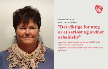 Anne Lundhagebakken er vår listekandidat nr. 14 til kommunestyre 2019-2023