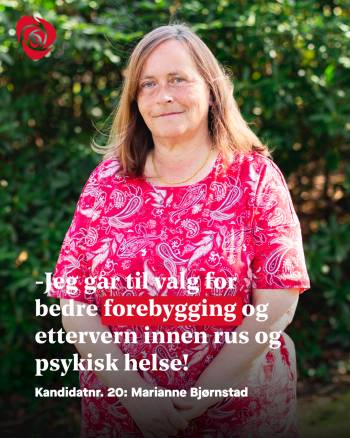 Portrett av Marianne Bjørnstad med sitat