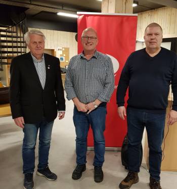 Jan Askeland, Jan Rudy Kristensen og Steinar Rasmussen  på årsmøtet 2022