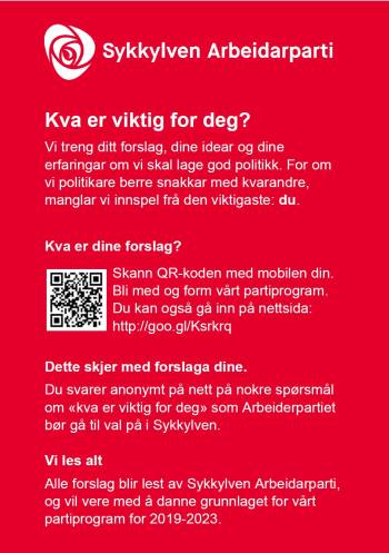 Kva er viktig for deg i Sykkylven?
http://goo.gl/Ksrkrq
