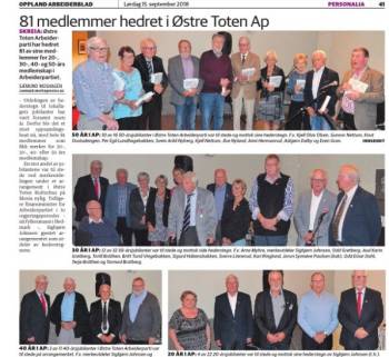 Jubileum 7.sept 2018