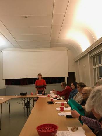 Bente Christensen åpner årsmøtet i Ullern Arbeiderpartilag 2020