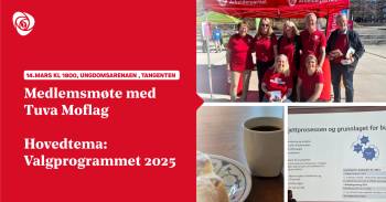 Collage med AP-medlemmer, kaffe og kake