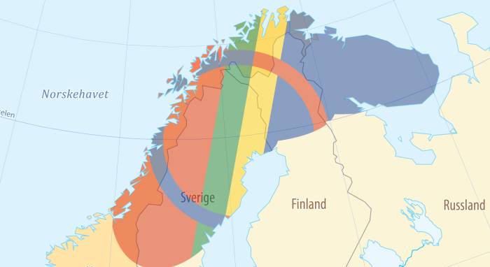 Sápmi strekker seg over fire land