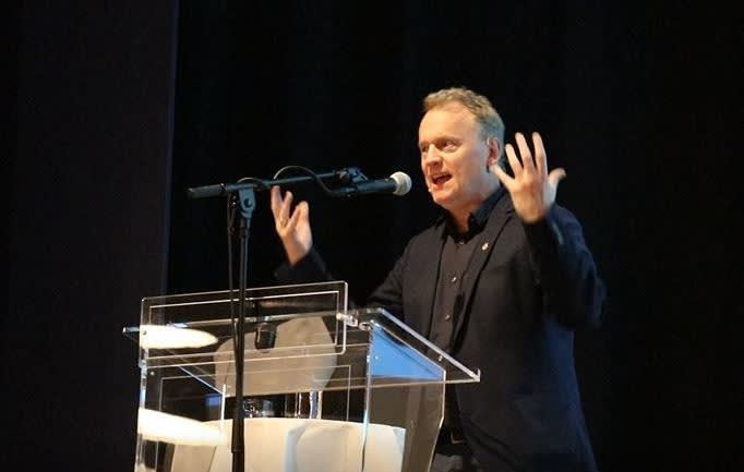 Raymond taler på representantskapet 23. januar 2018