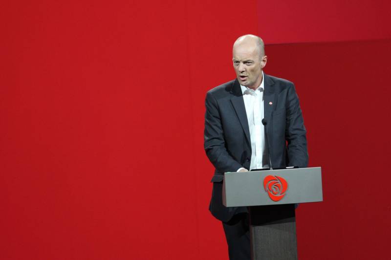 Steinar Karlstrøm på talerstolen under Landsmøtet 2017
