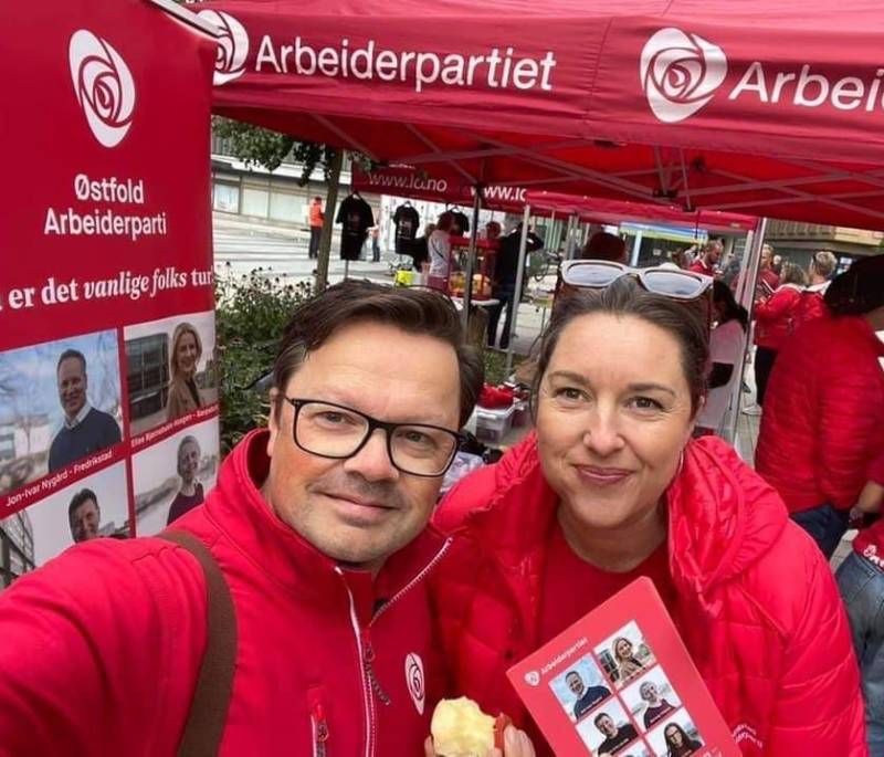 Atle Ottesen og Siri Martinsen i valgkampen 2021.