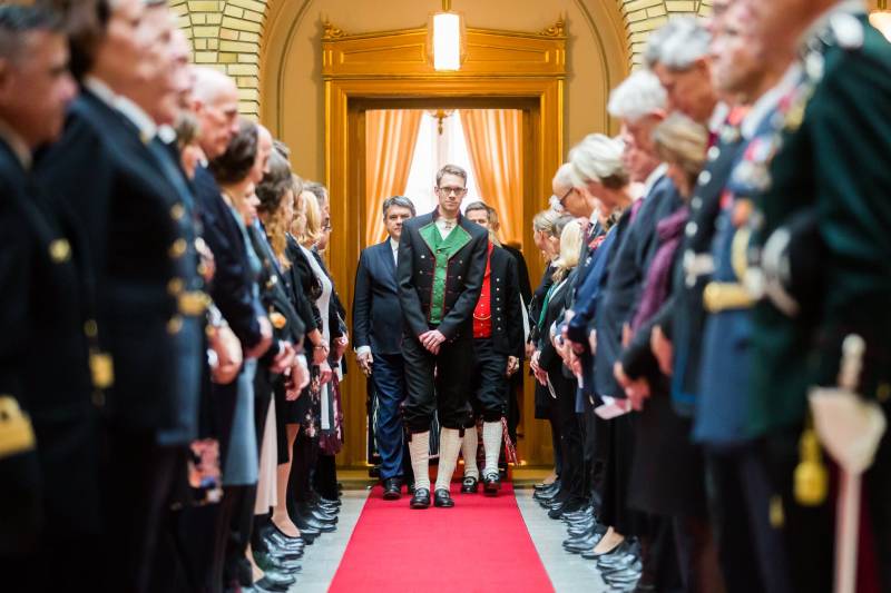 Eigil Knutsen på åpningen av Stortinget