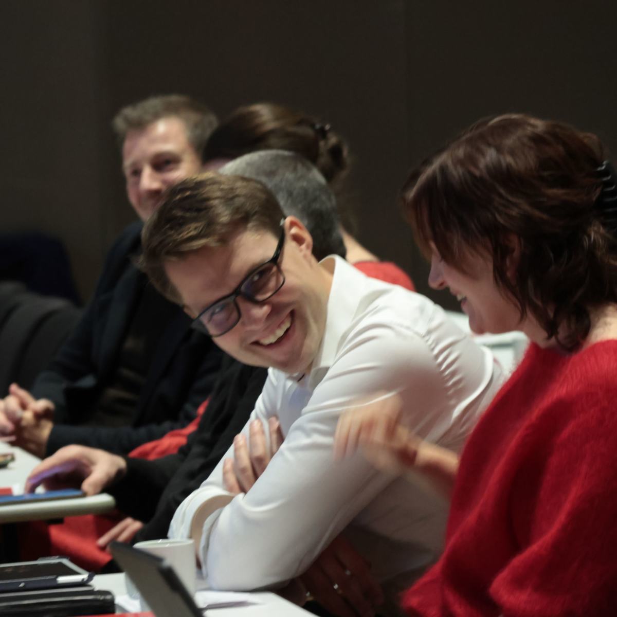 Første benk på Nominasjonsmøtet 2022. Foto: Mathias Solli