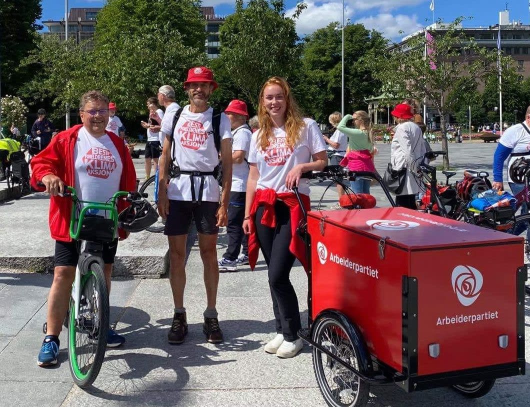 Geir og Helen på sykkel