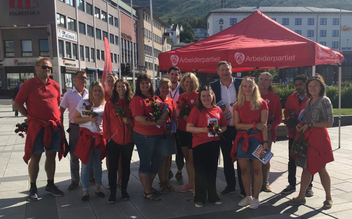 Stand i Narvik sentrum 10. august 2019