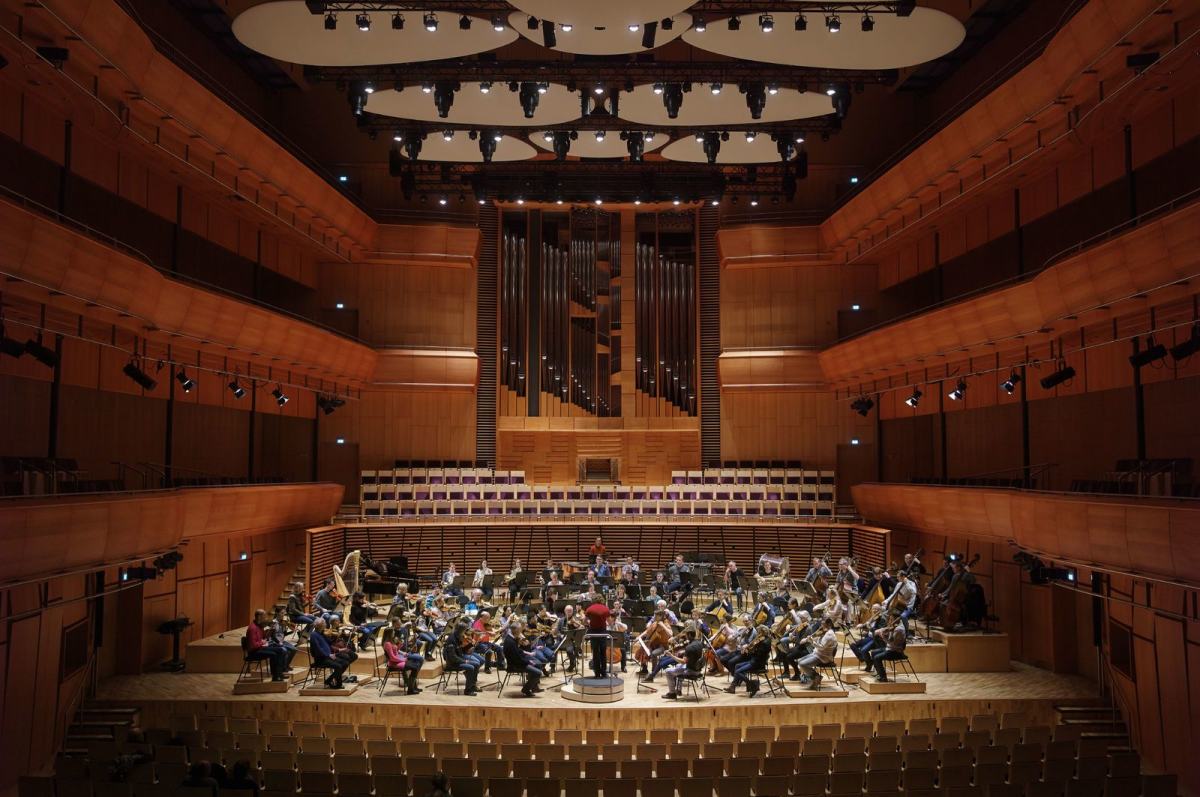 Et orekester spiller i hovedsalen på Operaen. Foto: Øivind Haug