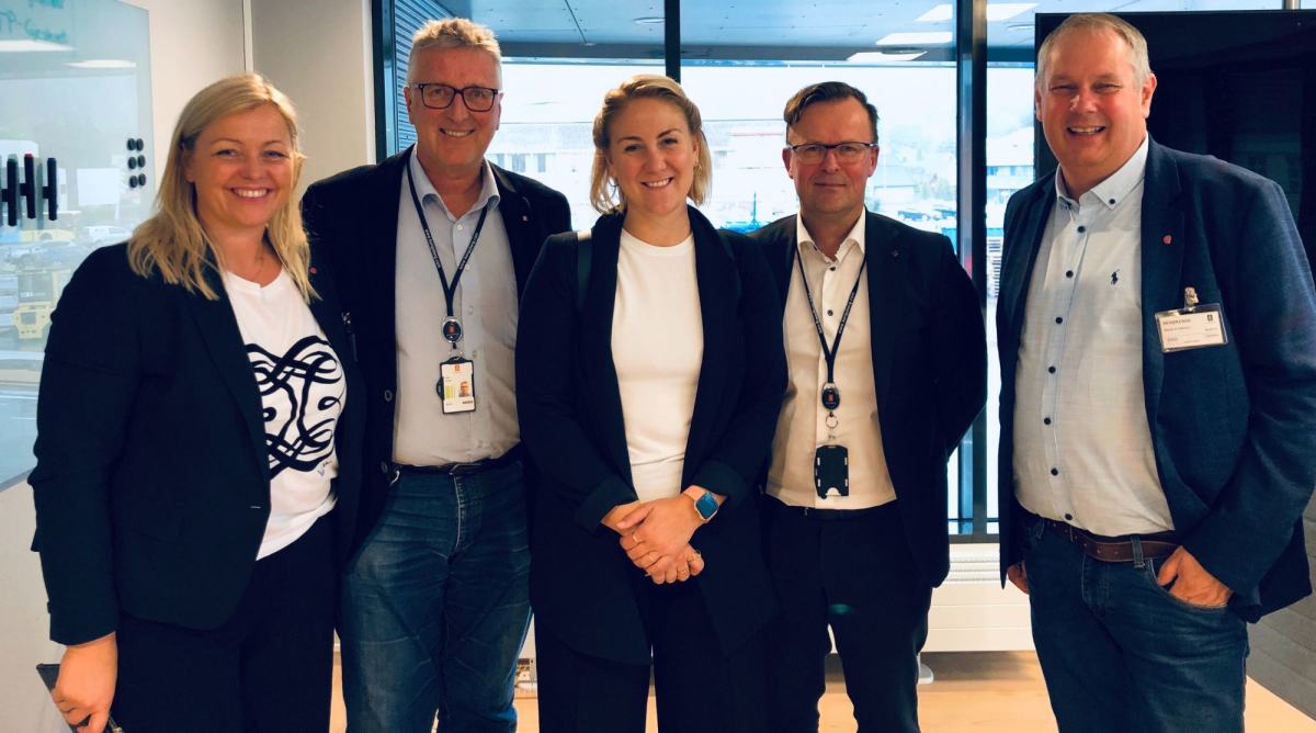 Kjersti Stenseng, Tonje Brenna, og Ingar Storholt på Kongsberg Teknologipark