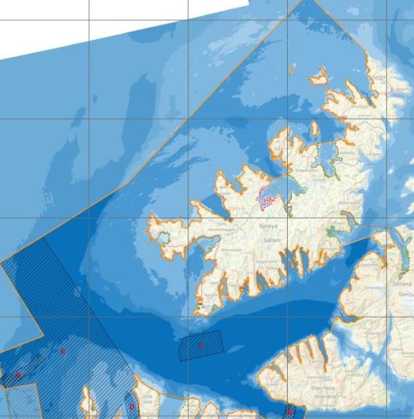 Nærmere 3500 m2 km har Fylkesmannen i Finnmark foreslått været.  Hasvik Kommune innspill i saken er ikke tatt hensyn til.