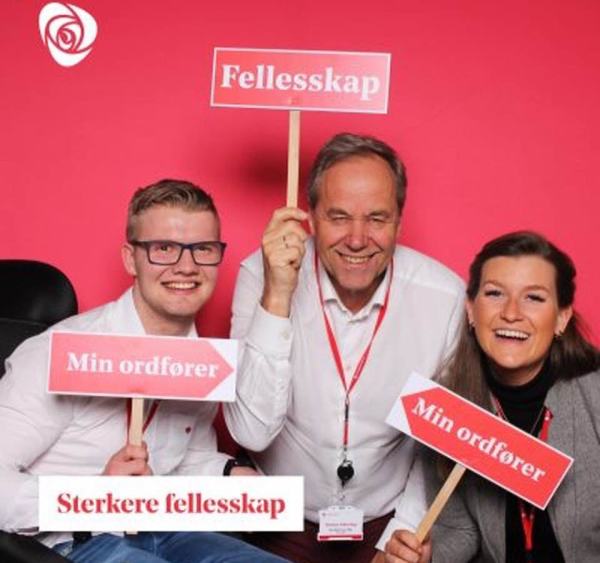 Johannes Kiese, Kjell Maartmann-Moe og Thilde Marie Børsum på landsmøte 2019