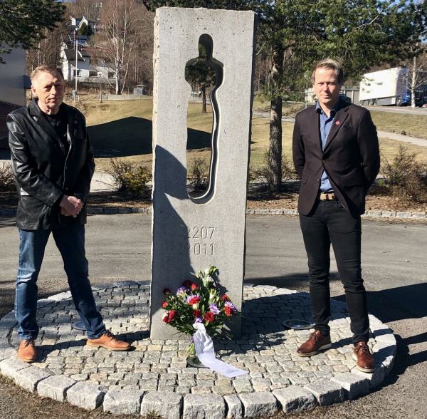 Leder Lunner AP Terje Vestby og ordfører Harald Tyrdal