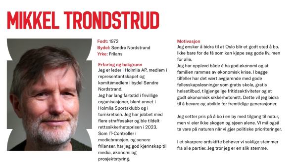 Mikkel Trondsrud stiller til valg