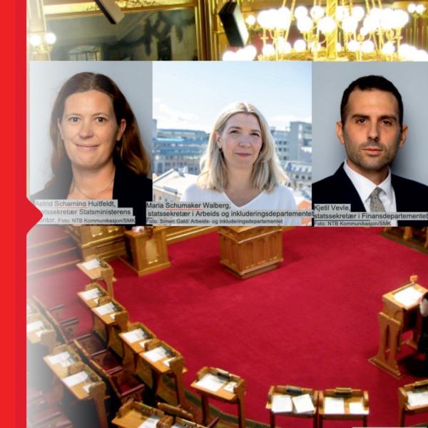 Bilde av statssekretærer og stortinget