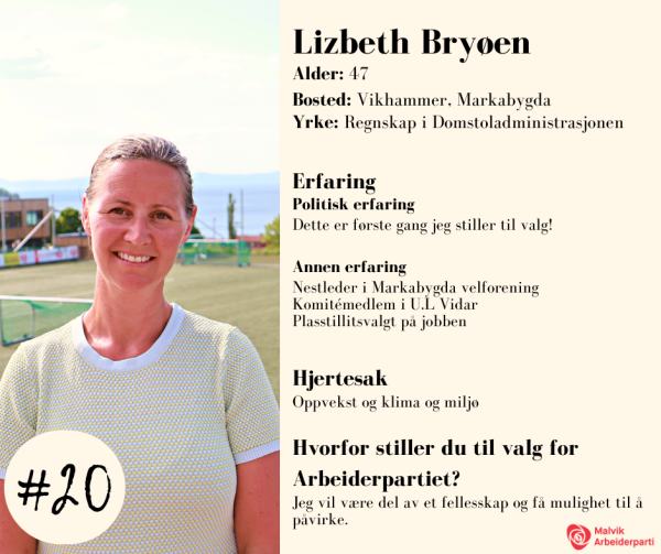 Profil av Lizbeth Bryøen