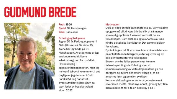 Gudmund Brede stiller til valg