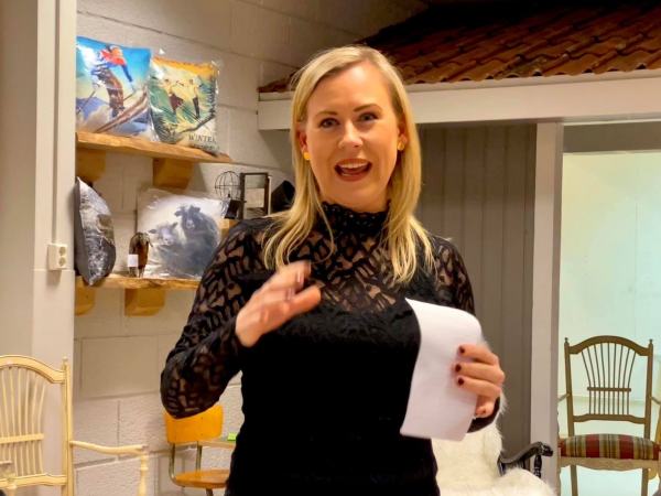 Stortingspolitiker Lene Vågslid fra justiskomiteen, innledet på årsmøtet og fortalte om det politiske landskapet innenfor jus-feltet.