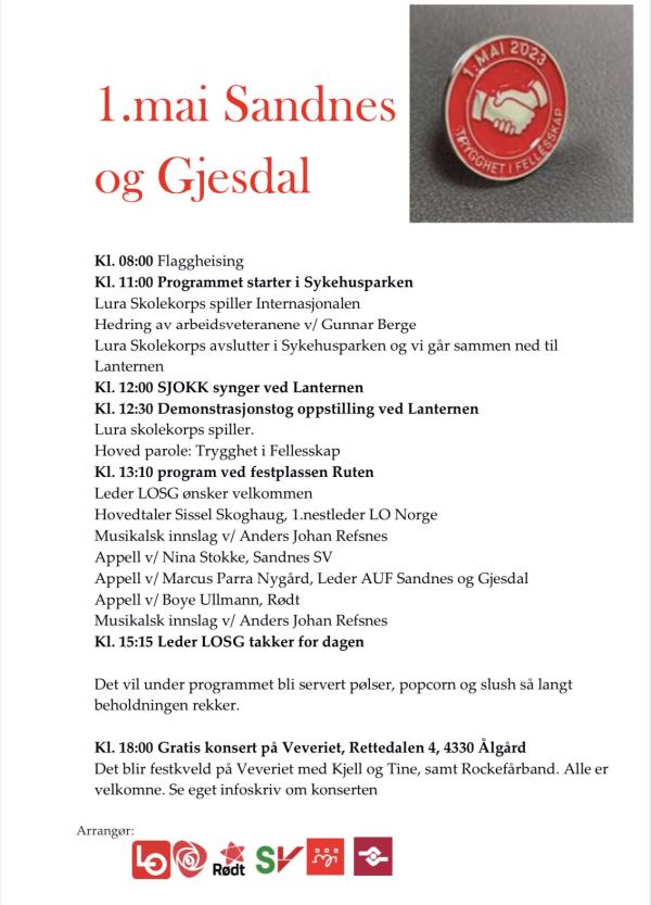 Vedlagt ligger programmet for dagen.