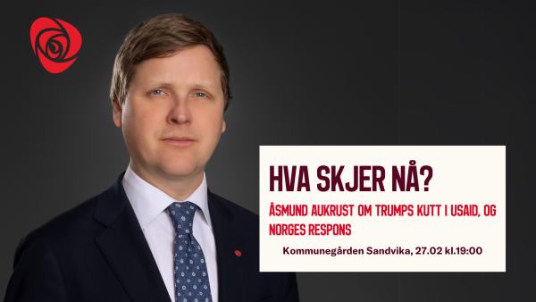 Cover bilde medlemsmøte med utviklingsminister Åsmund Aukrust