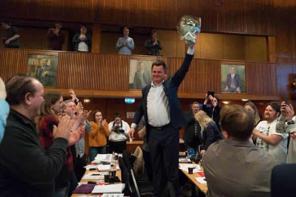 Øyvind Slåke ble valgt til ny partisekretær på årsmøtet