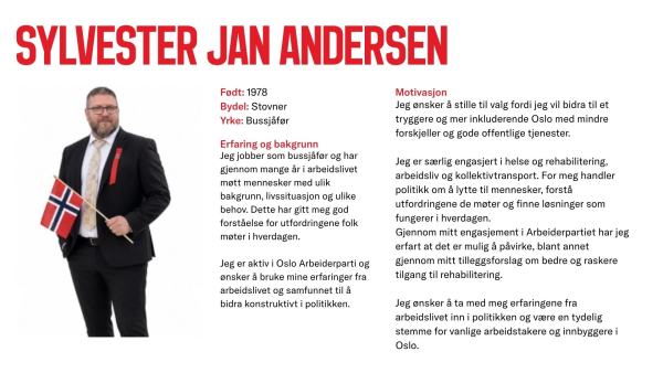 Sylvester Jan Andersen stiller til valg