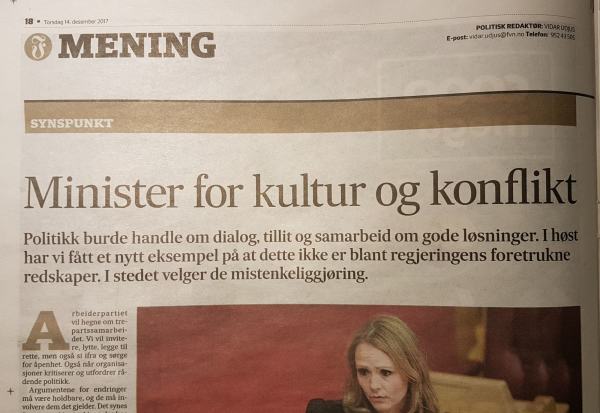 Minister for kultur og konflikt