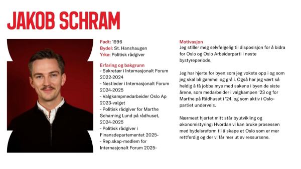 Jakob Schram stiller til valg