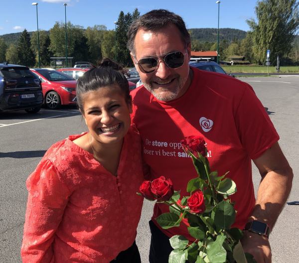 Hoda Imad fra Lillestrøm er nominert som nummer én på Akershus Arbeiderpartis liste til fylkestingsvalget neste høst og Nils Erik er nummer to.