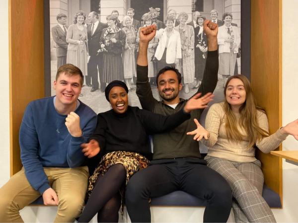 Fra venstre: Haakon, Kafia, Haider og Victoria