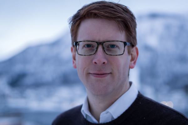 Martin Henriksen i Tromsø vinterstid.