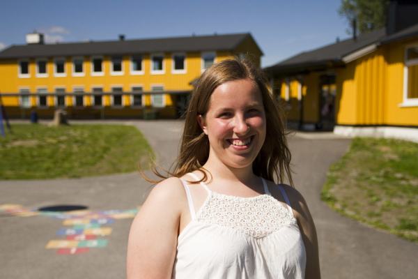 Oda Finbråten er kjempefornøyd med læretiden hun har hatt i Langeland barnehage og på Brandval skole.