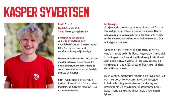 Kasper Syvertsen stiller til valg