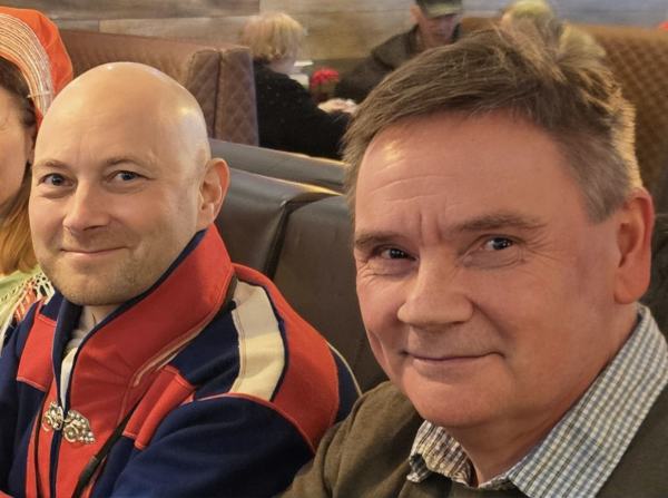 Tom Sottinen og Svein Atle Somby i Karasjok, tatt Desember 2024