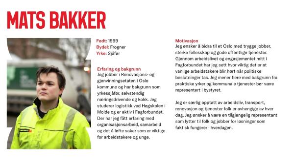 Mats Bakker stiller til valg