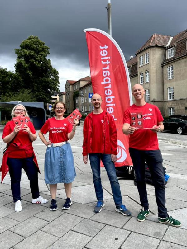 Bilde fra valgkampen i St. Hanshaugen