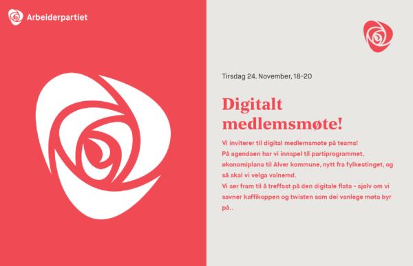 Møte 24. november klokken 18.20 på teams