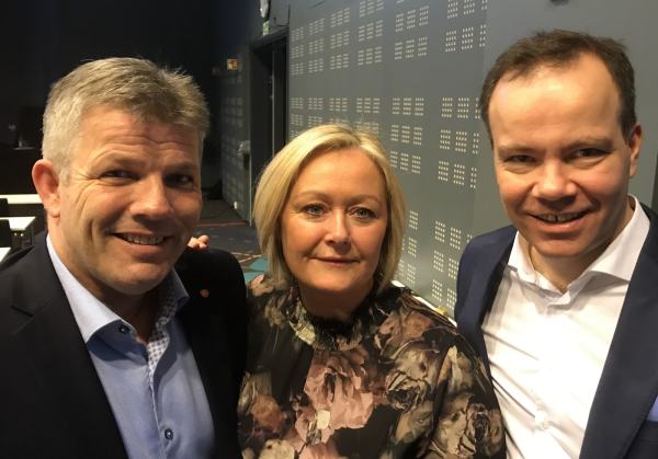 Fra venstre: Bjørnar Skjæran, Mona Nilsen og Tomas Norvoll