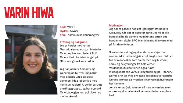 Varin Hiwa stiller til valg