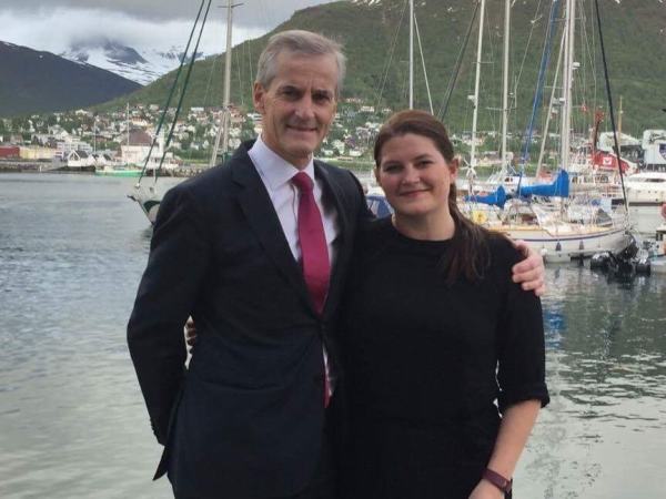 Cecile Myrseth og Jonas Gahr Støre